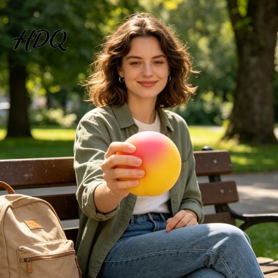 Peach Stress Balls Giant Simulated Squeeze Toy, Relief Sensory Pinch Fake Toy Realistic Fruit Ball Fidget for Home Office Relaxation Slow Rebound