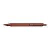 Rhodia Script Ballpoint Hexagonal Aluminum Hairline Low Viscosity Maroon Brown Pen, 0.7mm, Barrel, Body, Finish, Oil-Based Ink, (RHODIA cf9346)