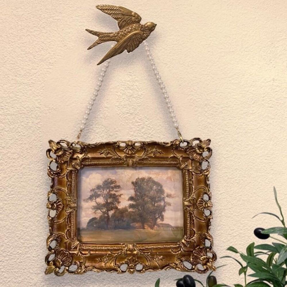 Luxury Ornate Picture Frame Resin Photo Stand Photo Props Frame Ornaments  Living Room