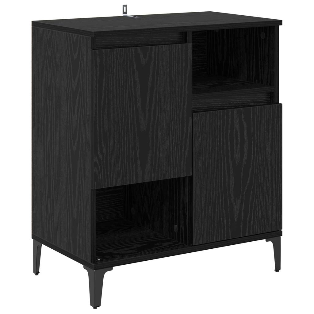 Sideboard Black Oak Effect 60 x 35 x 70 cm Wood Based Material