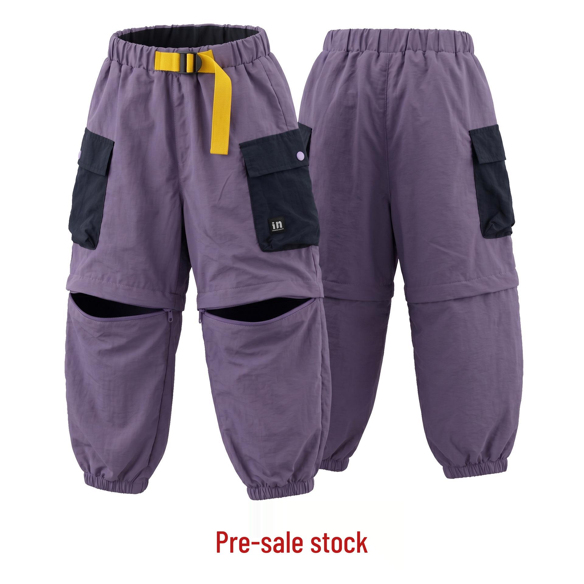 Trendy Boys Quick-Dry Convertible Cargo Shorts - Cool-Touch, Water-Repellent, Summer Thin Outdoor Pants 130 cm