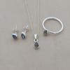 Set di Gioielli in Labradorite, Gioielli Fatti a Mano, Argento Sterling, Gioielli Minimalisti