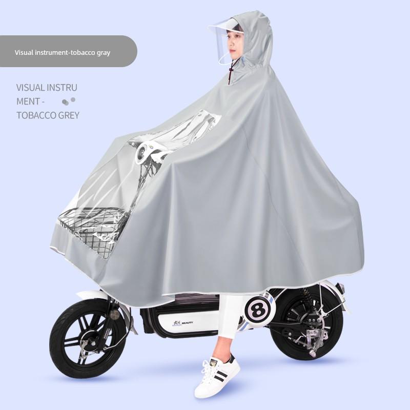 Electric Battery Motorcycle New Fashion Raincoat for Women, Single-Person Long Full-Body Rainproof Adult Riding Poncho