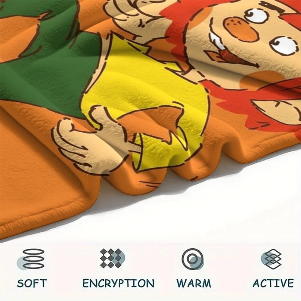 1PC Custom Name Pumuckl Patterned Flannel Blanket Suitable For All Seasons for Home Decor Warmth and Comfort Gifts Holiday Present
