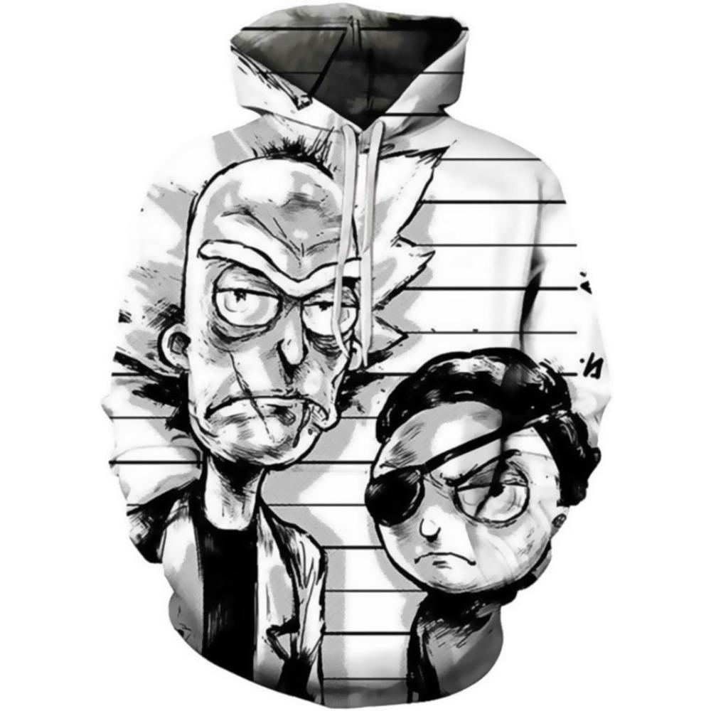 Cross Border Foreign Trade Rick and Morty Digital Printed Hoodie Hooded Men's Hoodie 3D Digital Printed Hoodie