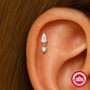Sterling Silver Devil's Eye Star Cartilage Stud
