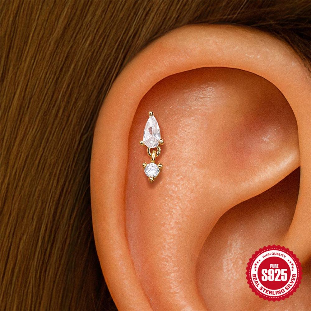 Sterling Silver Devil's Eye Star Cartilage Stud