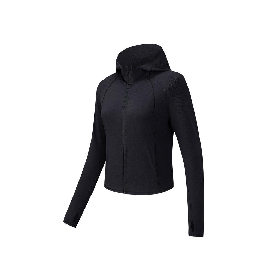 Anta Training Series Hooded Slim Fit Zipper Sun Protection Jacket Women jackets 162627709-8