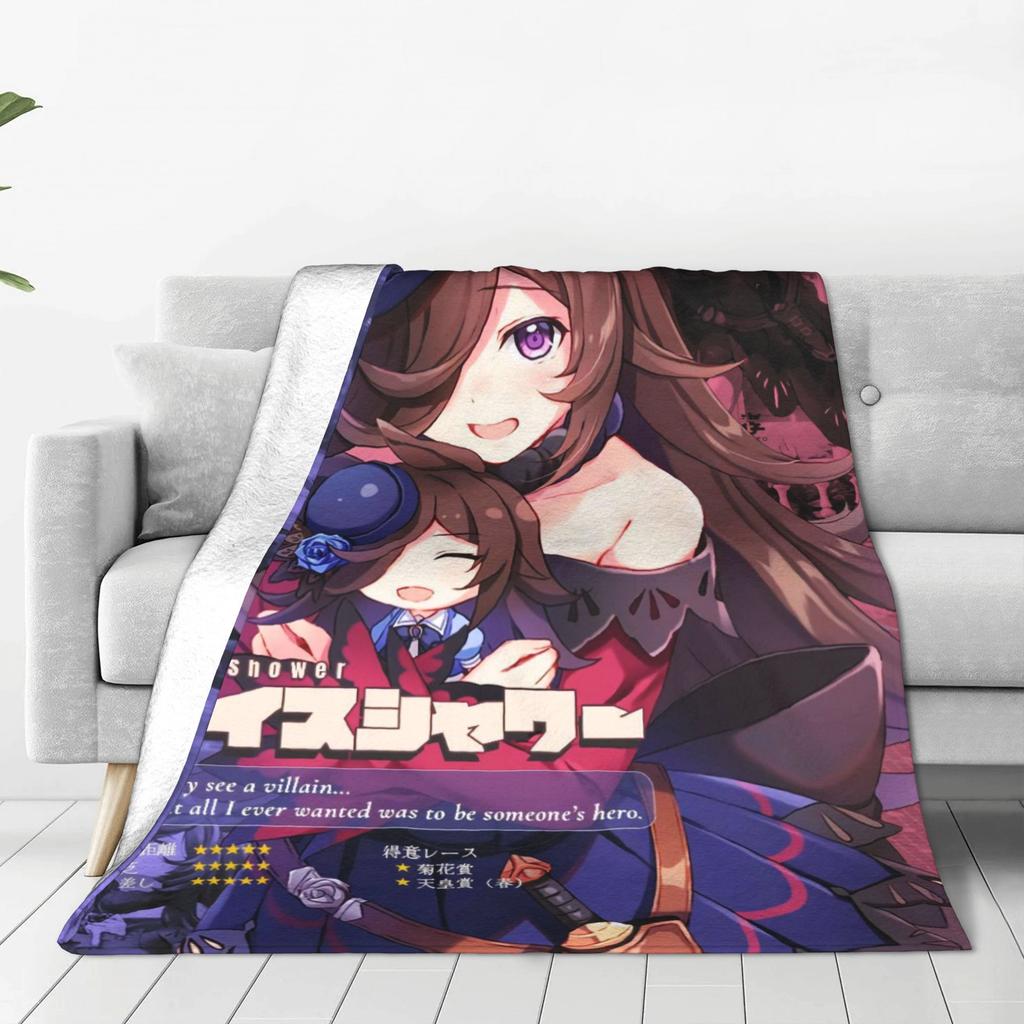 Suzuka Horse Girl Prettys Derbys Plush Blanket Kids Adult Flannel Throw Blanket For Living Room Warm Soft Quality Bedspread