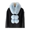 Solid Color Faux Fur Scarf Magnetic Buckle Women Winter Scarves Thickened Neckscarf  for Girls