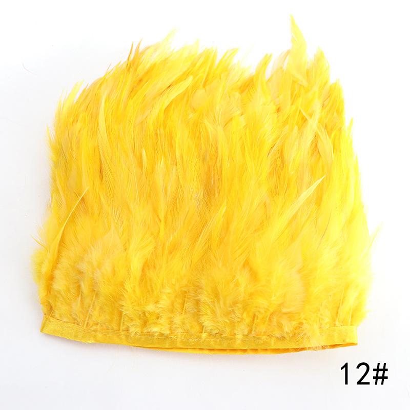 Feather Cloth Strip 10-15Cm Stage Performance Clothing Accessories Rooster Hair Cloth Edge Feather Strip