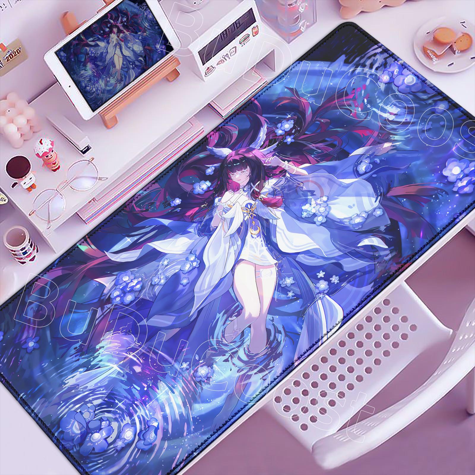 

Anime Cute Columbina Mousepad Non-slip Rubber Gaming Genshin Impact Mouse Pad Keyboard Mat Computer PC Laptop Pad XXL Desk Mat 600x300x2mm