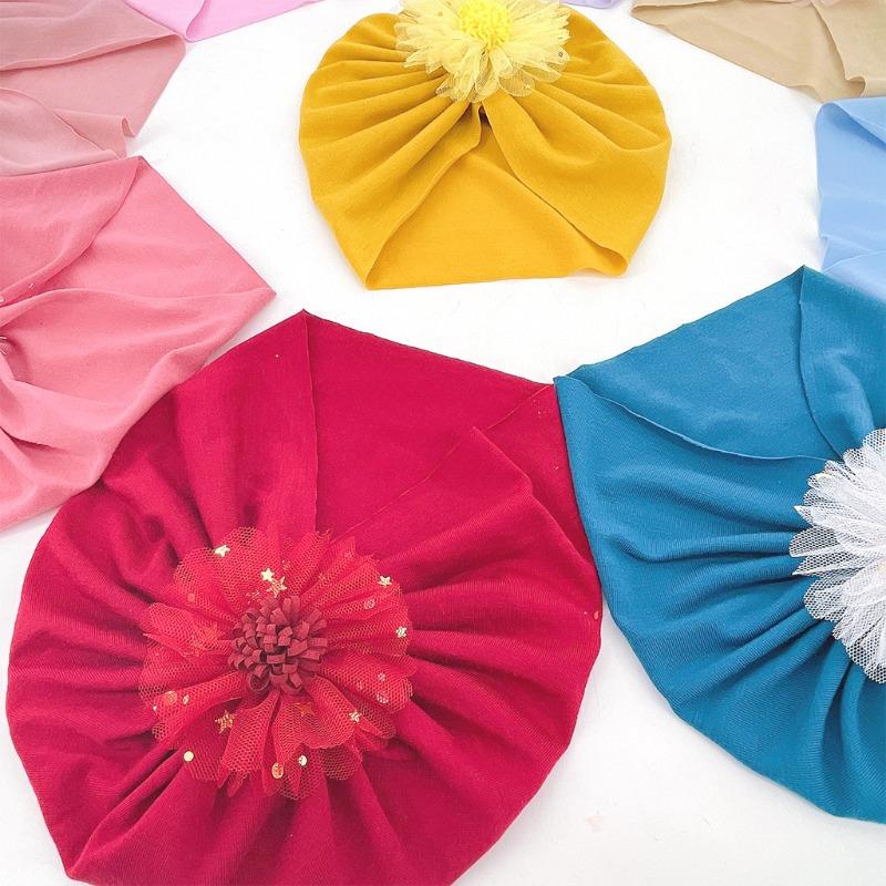 New children's borderless thin breathable hat, baby plain spring and summer headscarf hat Baby hat