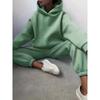 Women Elegant Solid Sets for Women Warm Hoodie Sweatshirts and Long Pant Fashion Two Piece Sets Ladies Sweatshirt Suits