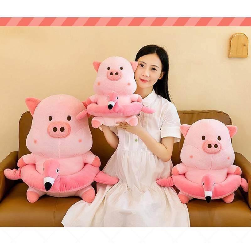 Adorable Cream Pig Plush Toy Soft Animal Doll For Kids And Decorative Pillow 35cm To 60cm Sizes