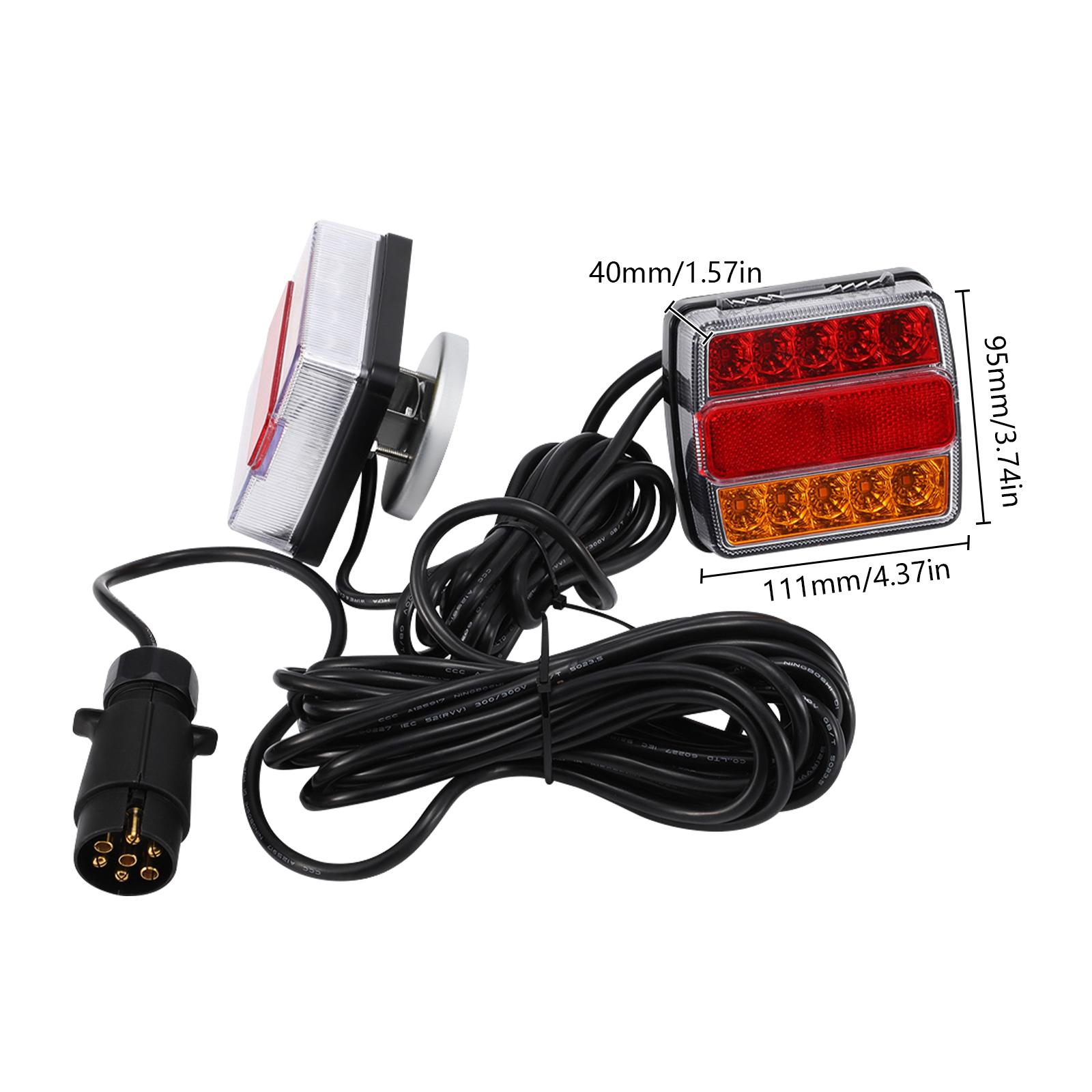 

Universal 7 Pin LED Tail Lights for Trucks Trailers Tractors Buses 2835 LED Beads Brake Reverse Turn Signal Lights красный