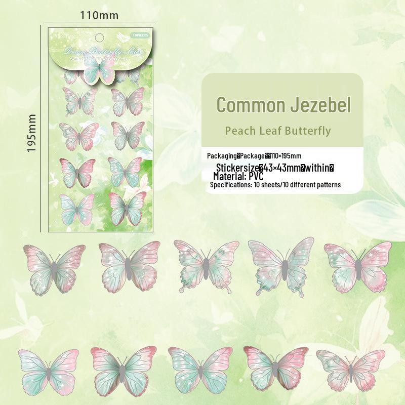 Dream Butterfly Whispers: Gold Foil 3D Butterfly Stickers for Journals & Collages - 6 Styles