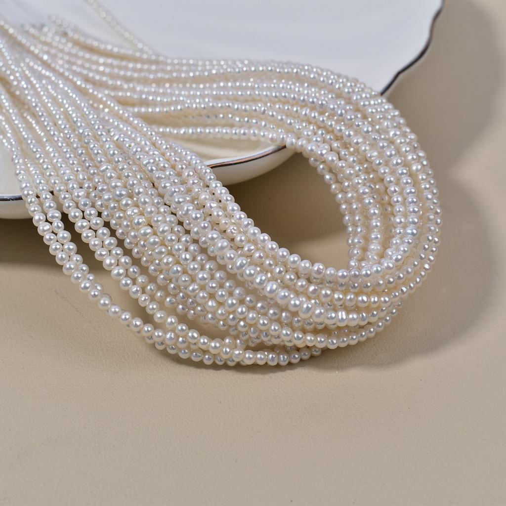 1Strand White Pearl 2-10mm For Jewelry Making DIY Necklace Bracelet Earrings Accessory Support Dropshipping