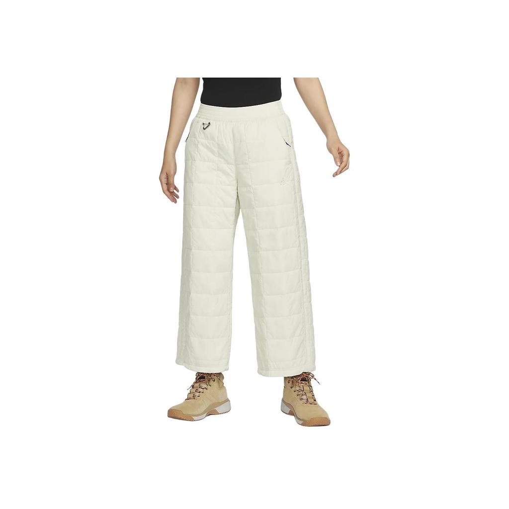 Nike ACG Rope De Dope Solid Color Mid Waist Straight Leg Warm Cotton Pants Women Pants Mountain-White FN1939-020