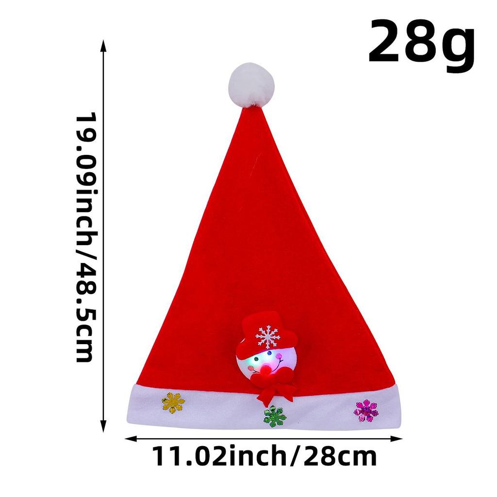 Přístavní Láska Svítící Vánoční čepice Santa Clause pro dospělé a děti