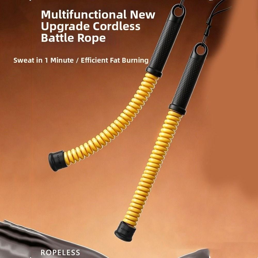 2 Stück Ergonomischer Griff Kabelloses Kampfseil Rutschfester Griff Federarm-Expander Aerobes Training
