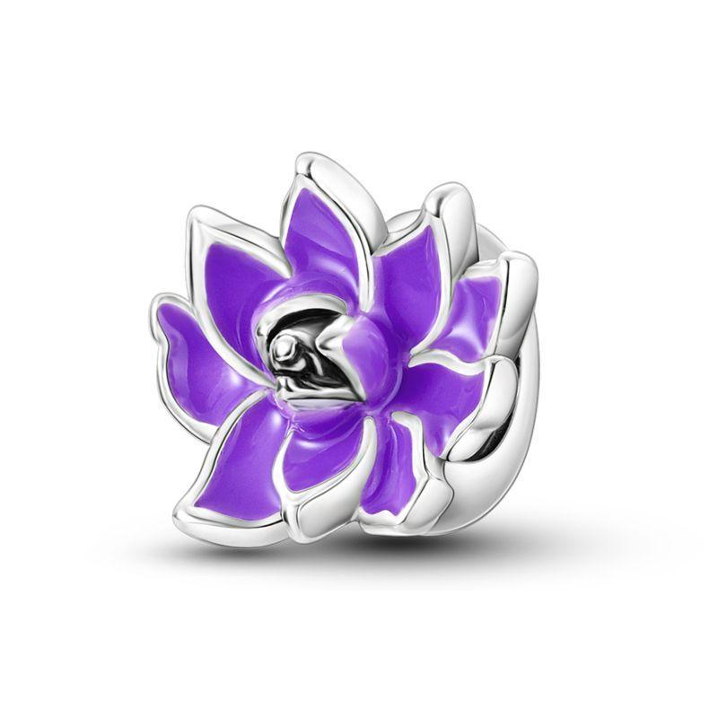 NEW Authentic 925 Silver Plated White Pink Heart Daisy Clip Beads Fit Bracelet Jewelry Accessories For Women