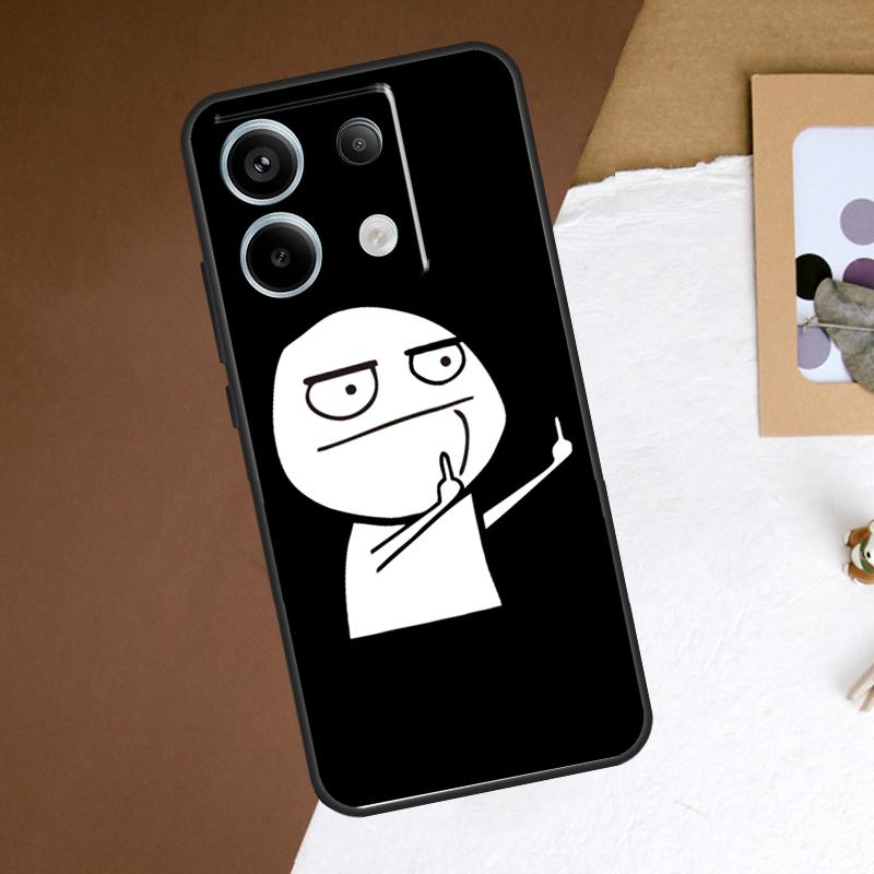 Funny Middle Finger Memes Case For Xiaomi Redmi Note 14 Pro 13 12 11 10 15 Pro Plus Redmi 15 14C 13C 10C 12C 15C Cover