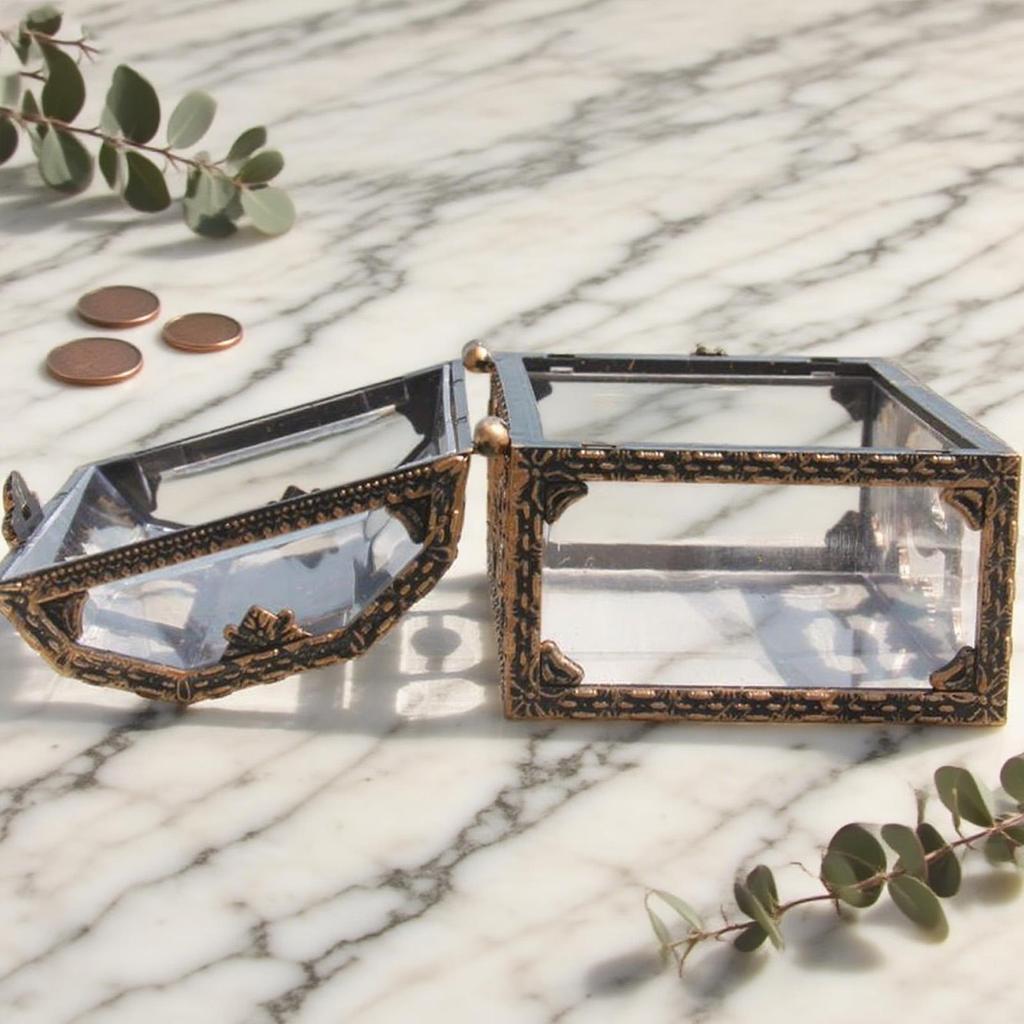 Plastic Transparent Pirate Treasure Box Crystal Gem Jewelry Box Storage Organizer Chest Treasure for Jewelry Gem Trinket Box