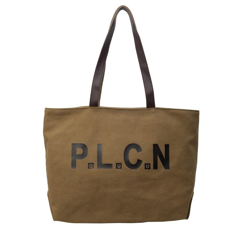 

Lazy wind large capacity shoulder tote women s bag new small fresh tide canvas shopping handbag one size fits all