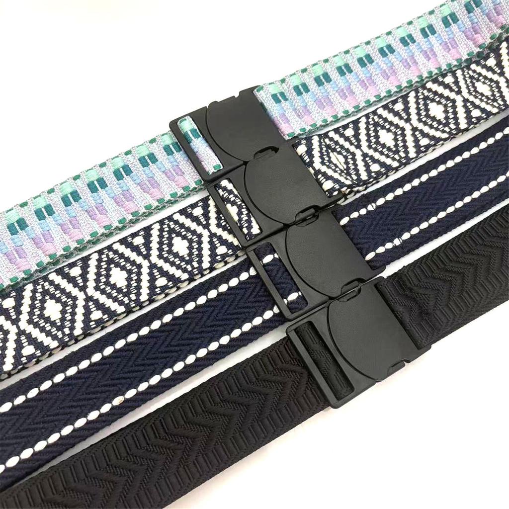 Comfortable Woven Belt for Men High Strength Nylon with Automatic Buckles for Outdoor Adventures