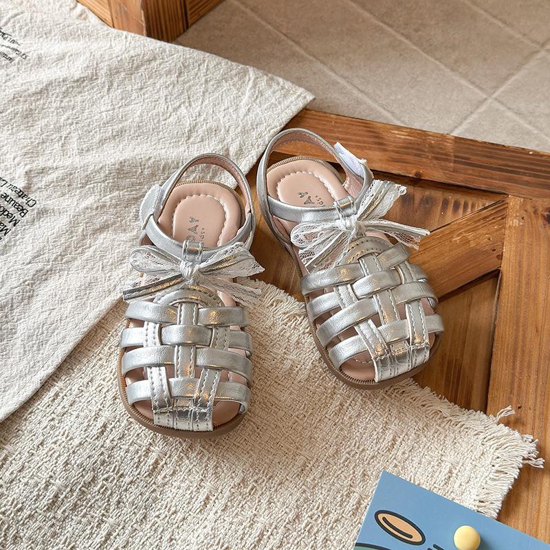 

Children s Beach Shoes with Soft Soles, New Style Girls Sandals 21 серебряный