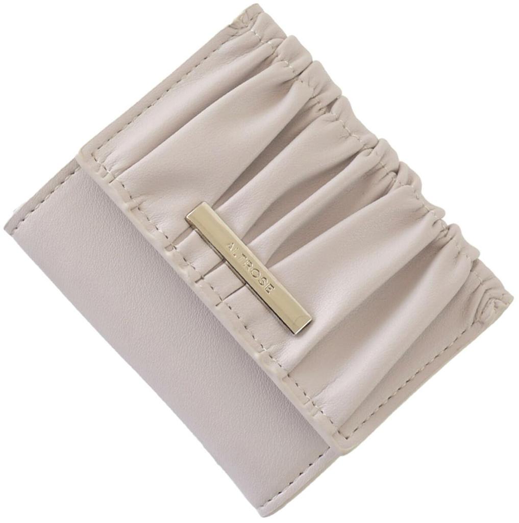 Altro Rose Gray Tri-fold Wallet for Women, Compact, Mini, Small, Slim, Foldable, Large Capacity, Coin Purse, Stylish, Gathered, Simple, One-Color