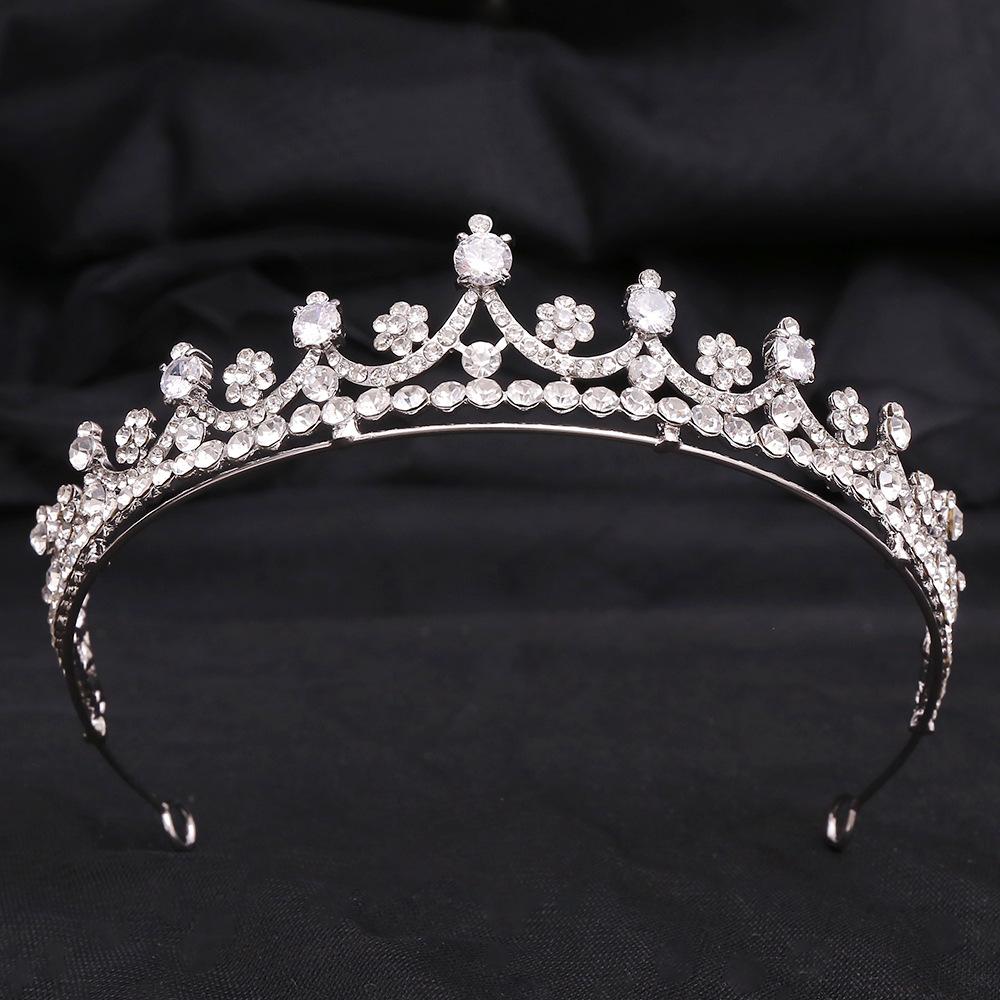 

Guo Biting s same style Internet celebrity bridal headband, simple white hair accessories, Korean style, beautiful and simple zircon crown