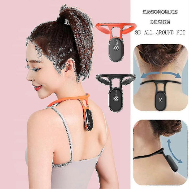 Ultrasonic Portable Lymphatic Soothing Body Shaping Neck Instrument, Ems Neck Acupoints Lymphvity Massager Device Black