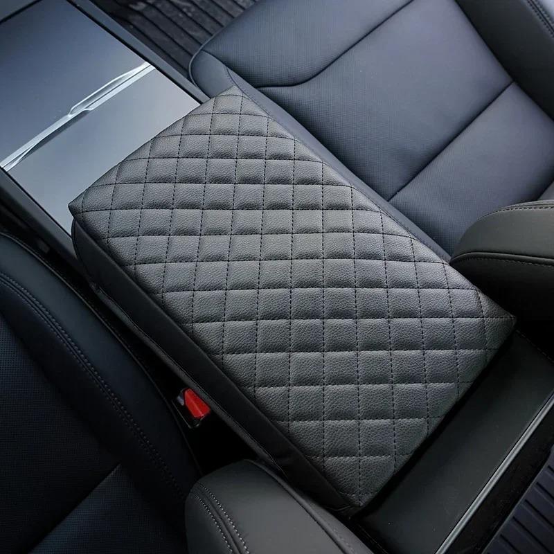Armrest Box Cover for Tesla Model Y Juniper/Model 3+ Car Accessories 2025 Center Cushion Handrail Box Mat Microfiber Leather Pad