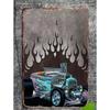Vintage Metal Car Sign Decor Gift For Auto Lovers Garage Wall Art