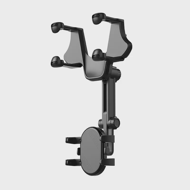 360° Multi-function AR Car Rearview Mirror Phone Holder - Unobstructed View