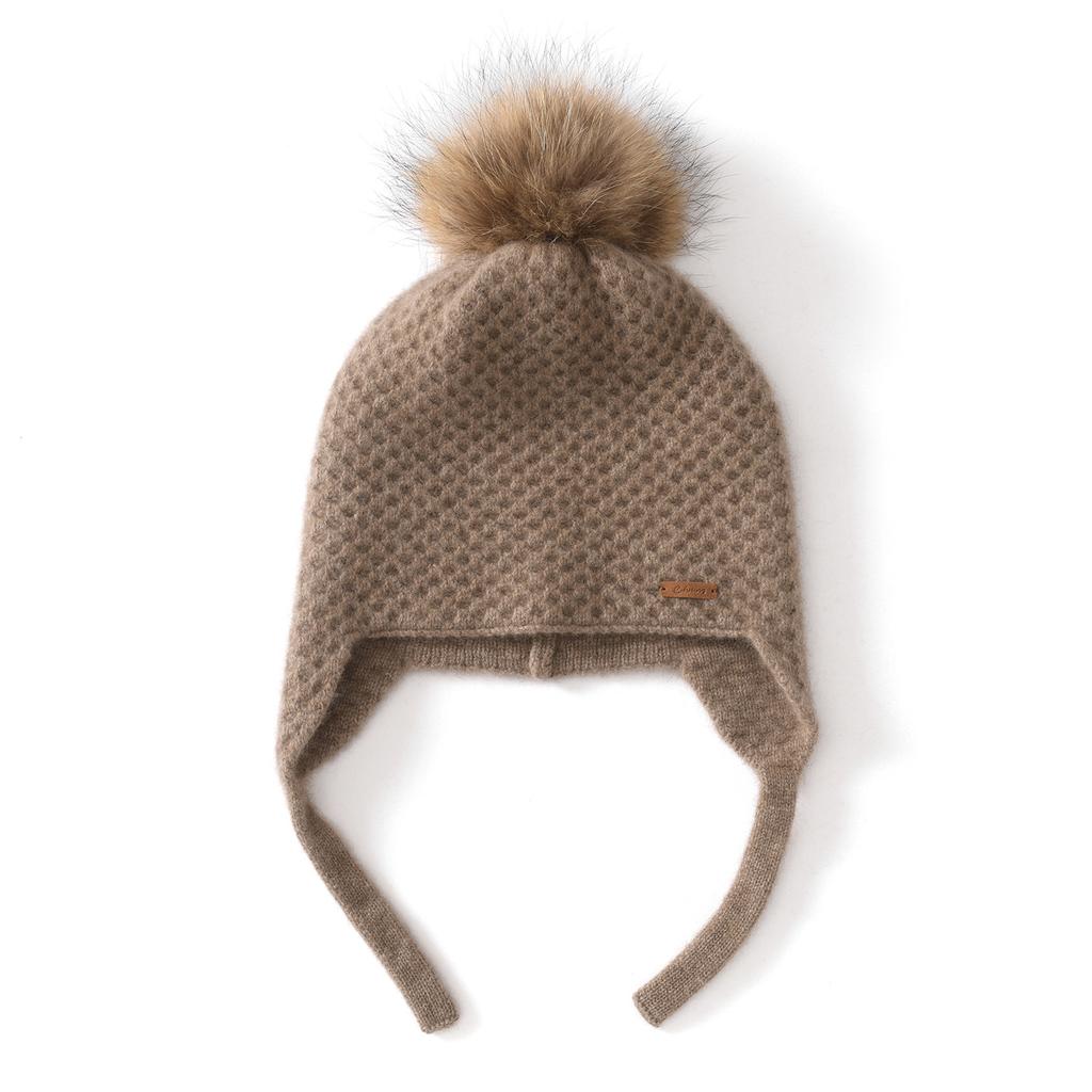 Autumn and winter new cashmere wool ball cashmere hat dome solid color simple warm thickened men's and women's cashmere hat
