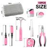 13PCS Tool Set General House hold Hand Tool Kit with Plastic Toolbox Storage Case Used to Car repair And home Repair