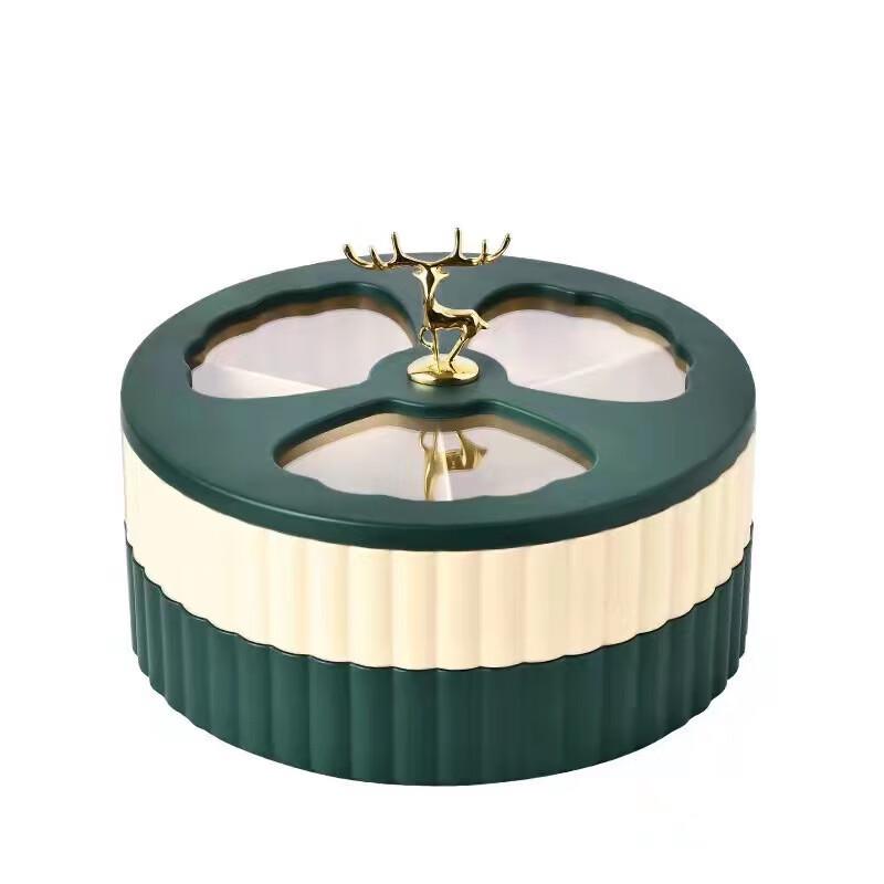 Deer Design Two-Layer Divided Snack Box