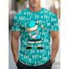 Fashion Mens Womens Christmas 3D Santa Claus Short Sleeve T-shirt Snowflake Xmas Party Tops Tees Men Clothing Men Women Tops New