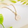 A-Z 26 Letters Necklace For Women Exquisite Initials Name Round Enamel Pendant Clavicle Chain Choker Necklaces Jewelry
