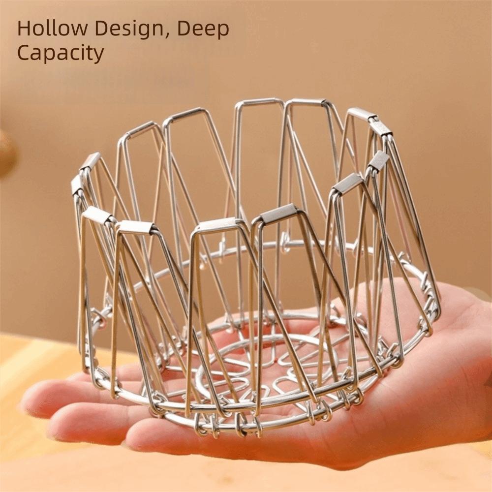 Creative Hollow Structure Foldable Fruit Basket Modern Simple Storage Basket Scalable Dessert Tray Home Sundries Holder