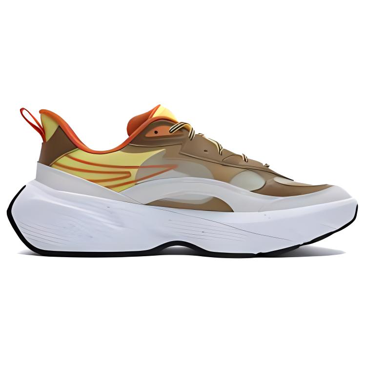 FILA Lightweight Comfortable Retro Low-Top Casual Shoes Men sneakers Yellow Gray F12M421111FBN