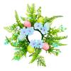 Candle Ring Wreath Pillar Candleholder Wreath Easter Eggs Decorative Artificial