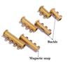 3 Stück Edelstahl 4 Schlaufen Magnetische Schieberöhre Verschlüsse Haken für DIY Lagenhalskette Schmuckherstellung Zubehör Armbandverbinder