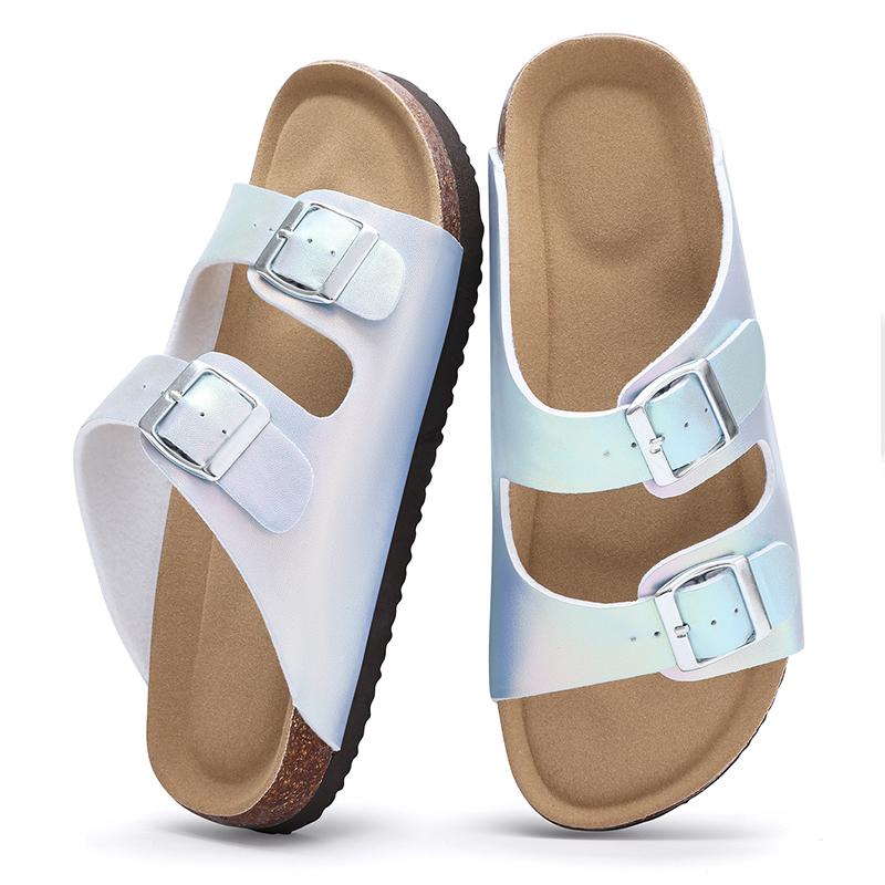 Fashion Kidmi New Women's Slippers Fashion Indoor And Outdoor Sandals With Double Metal Buckle Popular Comfortable Summer Beach Slippers