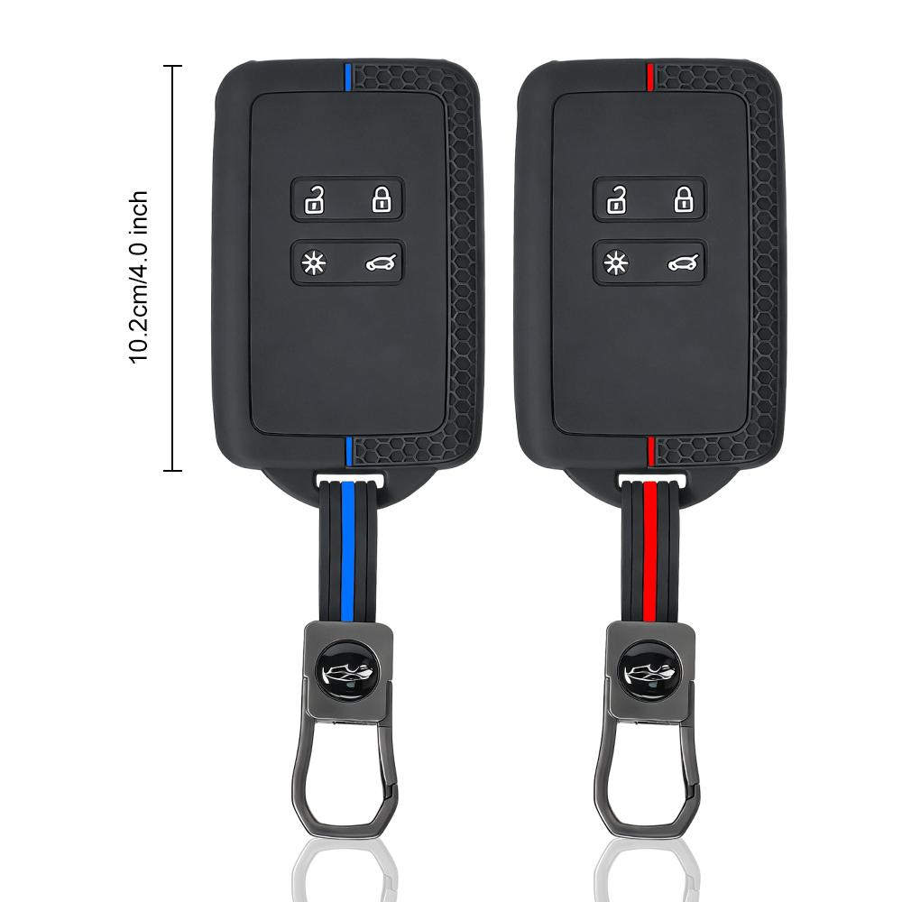 Custodia in Silicone per Chiave Auto Smart Remote Control Fob per Renault Captur Koleos Kadjar Arkana Megane Dacia Duster Sandero Stepway