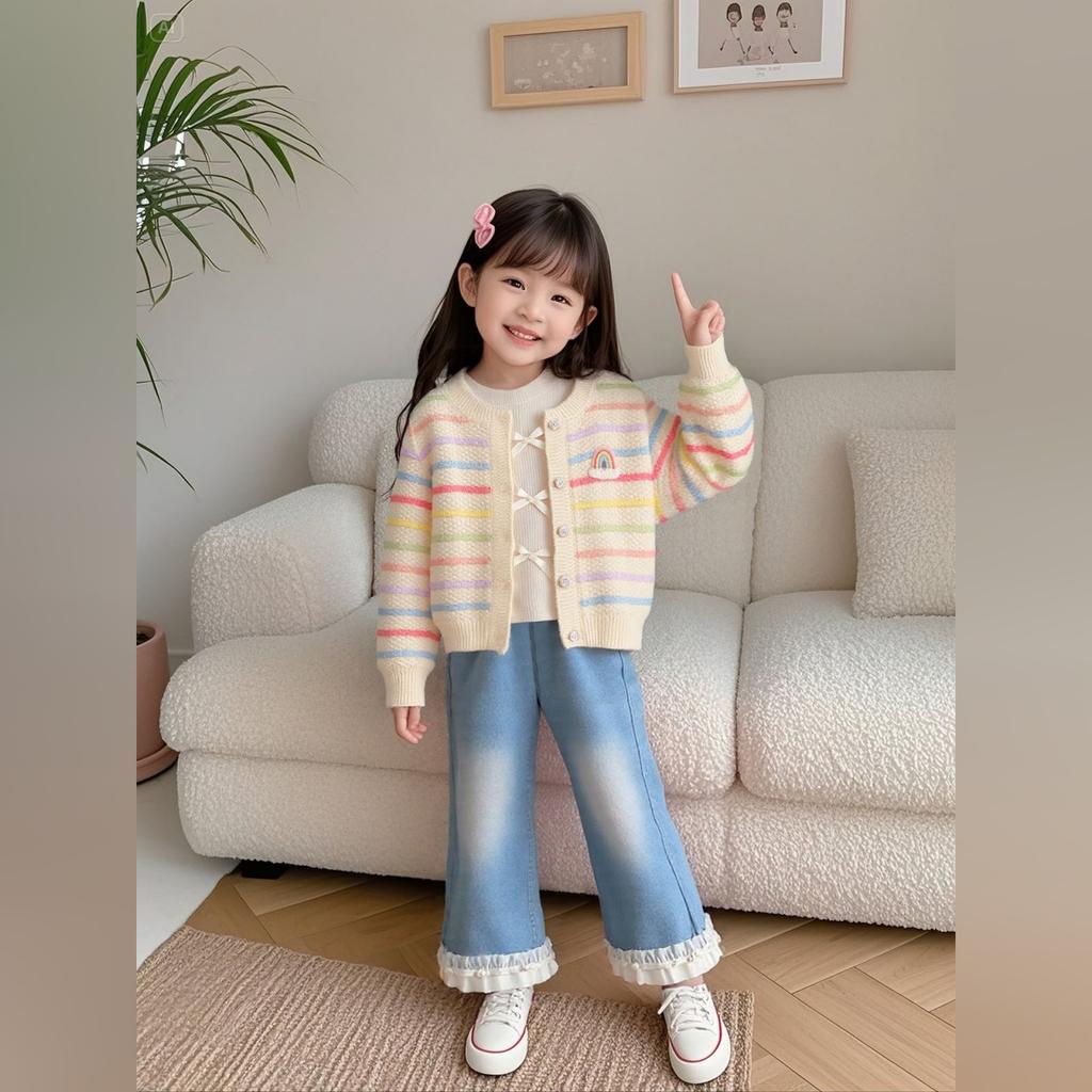 Kids Casual Long-Sleeve Set, Comfortable Daily Wear Outfits