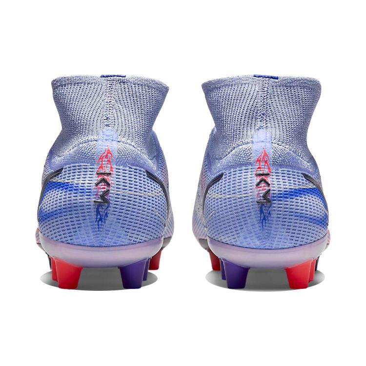 Nike Kylian Mbappé X Mercurial Superfly 8 Elite AG Flames Unisex Sneakers Purple Light-Thistle Indigo-Burst DJ3973-506